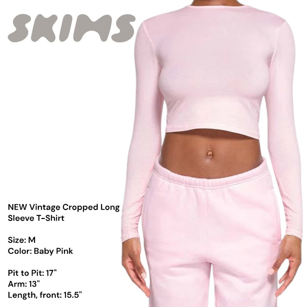 NEW Vintage Cropped Long Sleeve T-Shirt